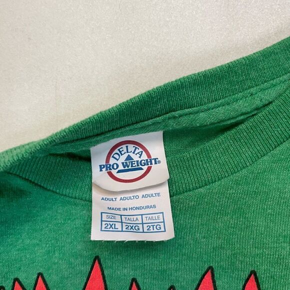 Elf Movie Santa's Coming I Know Him Graphic T-shirt Men XXL Green Short Sleeve - Picture 5 of 6